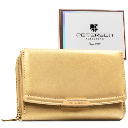 Portfel damski Peterson elegancki z RFID STOP modny pudełko na prezent