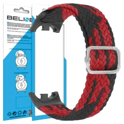 Beline pasek Mi Band 9/8 Nylonczarno-czerwony/black-red