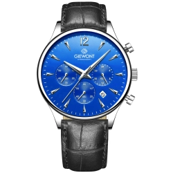 Zegarek Męski Giewont Chronograph Sapphire Czarno Niebieski GW6310-A3