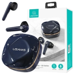 USAMS Słuchawki Bluetooth 5.0 TWS SDseries bezprzewodowe niebieski/gem blue BHUSD02