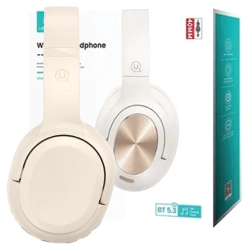 USAMS Słuchawki Bluetooth 5.3 nauszneYun Series beżowy/beige TDLYEJYX02 (USAMS-YG23)