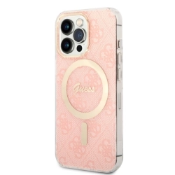 Zestaw Guess GUBPP13XH4EACSP Case+ Charger iPhone 13 Pro Max różowy/pink hard case 4G Print MagSafe Zestaw Guess GUBPP13XH4EACSP Case+ Charger iPhone 13 Pro Max różowy/pink hard case 4G Print MagSafe