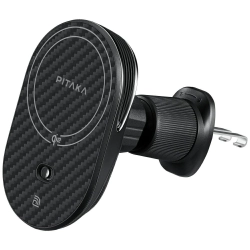 Uchwyt samochodowy z ładowarką           bezprzewodową PITAKA MagEZ Pro 2 Qi2 15W NFC Magsafe czarno szary