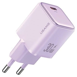 USAMS Ład. siec. 1xUSB-C PD30W 3A(only head) PD3.0 Fast Charging purpurowy/purple X-ron Series CC186TC03 (US-CC186)