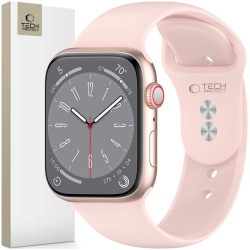 TECH-PROTECT SILICONE APPLE WATCH 6 / 7 / 8 / 9 / 10 / SE (40 / 41 / 42 MM) LIGHT PINK