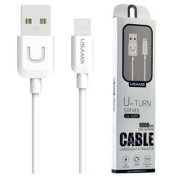 USAMS Kabel U-Turn lightning 1mbiały/white 2A IPUSBXD02 (US-SJ097)