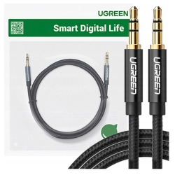 Kabel mini jack 3,5mm UGREEN AV112, AUX, 2m (czarny)