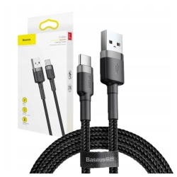 Kabel USB do USB-C Baseus Cafule 3A 1m (szaro-czarny)