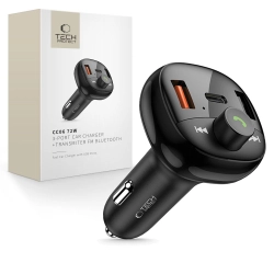 TECH-PROTECT CC06 3-PORT CAR CHARGER PD72W + TRANSMITER FM BLUETOOTH BLACK TECH-PROTECT CC06 3-PORT CAR CHARGER PD72W + TRANSMITER FM BLUETOOTH BLACK