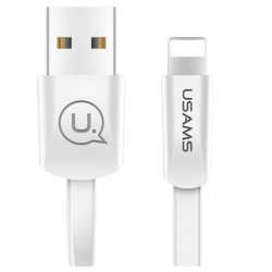 USAMS Kabel płaski U2 Lightning 1,2mbiały/white SJ199IP02 iPhone 5/6/7/8/X (US-SJ199)
