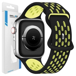 Beline pasek Apple Watch New SportSilicone 38/40/41mm czarno-żółty black/yellow box