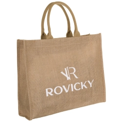 Rovicky pojemna duża torba na zakupy z juty