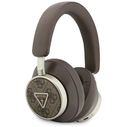 Słuchawki nauszne Guess 4G Triangle Logo Bluetooth ENC brązowy