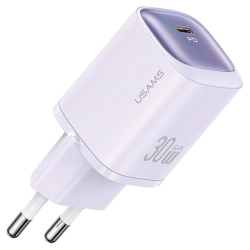USAMS Ład. siec. CC251 30W GaN USB-CFast Charging HC Series fioletowy/purple CC251TC03