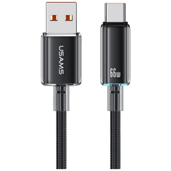 Kabel USAMS Cloud Series US-SJ658 6A     USB-A do USB-C 1,2m czarny