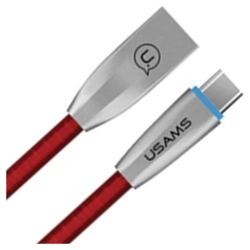 USAMS Kabel pleciony U-Light USB-Cczerwony/red 1,2m TCZSUSB04 (US-SJ184)