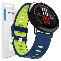 Beline pasek Watch 22mm Double ColorSilicone niebiesko-zielony blue/green box