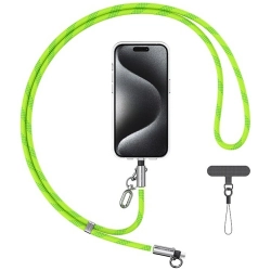 Smycz do telefonu z kablem do ładowania  Usams SJ746 30W USB-C do Lightning 1.2m zielony