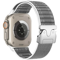 Pasek Beline Woven Nylon Diagonal Style  Parachute do Apple Watch 38/40/41mm szary
