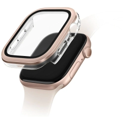 Etui UNIQ Voute do Apple Watch Series 10 46mm szkło hartowane różowo-złoty Etui UNIQ Voute do Apple Watch Series 10 46mm szkło hartowane różowo-złoty