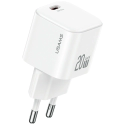 Ładowarka sieciowa USAMS JO Series CC260 20W USB-C + kabel USB-C/USB-C 1m biały