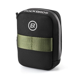 Mini torba podsiodłowa Rockbros z uchwytem na naboje CO2 - czarno-zielona Mini torba podsiodłowa Rockbros z uchwytem na naboje CO2 - czarno-zielona