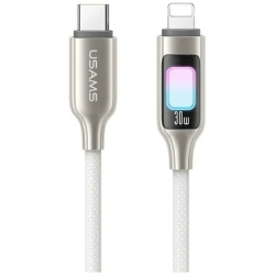 Kabel USAMS TC Series SJ749 30W USB-C do Lightning 1,2 m tytanowy