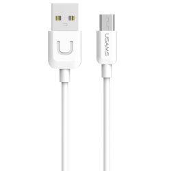 USAMS Kabel U-Turn microUSB 1mbiały/white 2A MICUSBXD02 (US-SJ098)