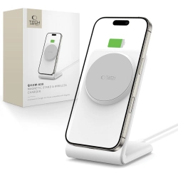 TECH-PROTECT QI15W-A38 MAGNETIC MAGSAFE WIRELESS CHARGER WHITE TECH-PROTECT QI15W-A38 MAGNETIC MAGSAFE WIRELESS CHARGER WHITE