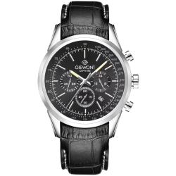 Zegarek Męski Giewont Chronograph Sapphire Srebrno Czarny GW7650-A2