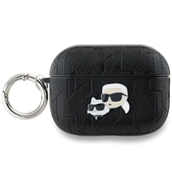 Karl Lagerfeld KLAP2PGKCPK AirPods Pro2 (2022/2023) cover czarny/black Monogram Karl & Choupette Head