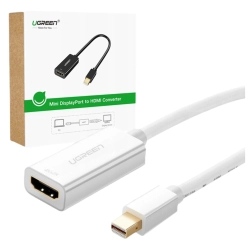 Adapter Ugreen MD112 10460 mini DisplayPort (męski) / HDMI (żeński) FHD 1080p - biały