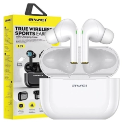 AWEI słuchawki Bluetooth 5.0 T29 TWS+ stacja dokująca biały/white