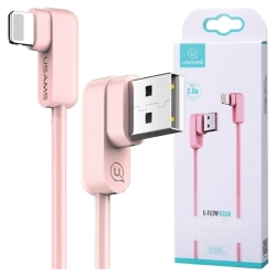 USAMS Kabel kątowy U-flow Lightning 1,2m2A różowy/pink IPUSBCY03 (US-SJ165)