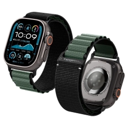 Pasek Pasek Spigen WBF1 na Apple Watch 44 / 45 / 46 / 49 mm - czarno-zielony Pasek Pasek Spigen WBF1 na Apple Watch 44 / 45 / 46 / 49 mm - czarno-zielony