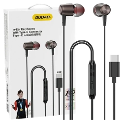 Słuchawki Dudao X1PROT douszne przewodowe USB-C 1.2 m - czarne