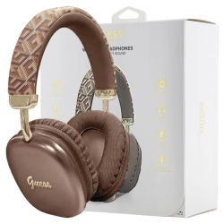 Guess słuchawki nauszne BluetoothGUBHK1GCTCSW brązowy/brown Gcube Metallic Script Logo