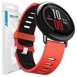 Beline pasek Watch 20mm Double ColorSilicone czerwono-czarny  red/black box