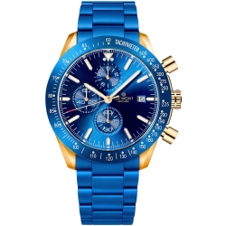 Zegarek Męski Giewont Chronograph Sapphire Niebiesko Miedziany GW8720-B5