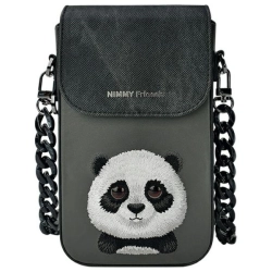 Nimmy torebka na telefon czarny/black    Big Eyed Pet 2.0 Panda