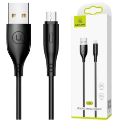 USAMS Kabel U18 microUSB 2A Fast Charge1m czarny/black SJ268USB01 (US-SJ268)
