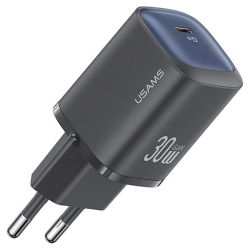 USAMS Ład. siec. CC251 30W GaN USB-CFast Charging HC Series czarny/black CC251TC01
