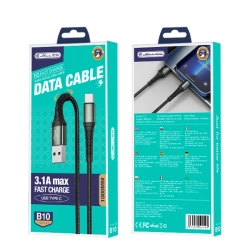 JELLICO kabel B10 USB-C 3.1A 1M Czarny