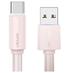 USAMS Kabel USB-C 3A YU Series 1mUSB-C/USB-A różowy/pink SJ732USB04 (US-SJ732)