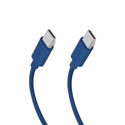 Kabel SBS TECABLETISSUETCCB USB-C - USB-C 1,5m 60W w oplocie - niebieski