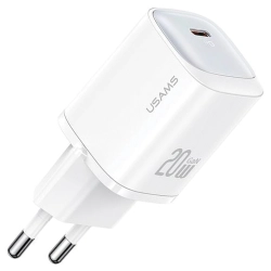 USAMS Ład. siec. CC248 20W GaN USB-CFast Charging HC Series biały/white CC248TC02