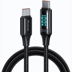 MCDODO KABEL Z WYŚWIETLACZEM USB-C SZYBKIE ŁADOWANIE USB TYP C 5A 100W 1M MCDODO KABEL Z WYŚWIETLACZEM USB-C SZYBKIE ŁADOWANIE USB TYP C 5A 100W 1M