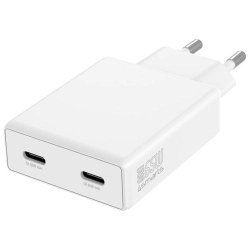 Ładowarka sieciowa 4smarts PDPlug Slim   Dual 65W GaN 2xUSB-C biały