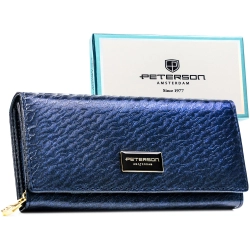 Portfel damski skórzany na prezent ze skóry naturalnej Peterson elegancki