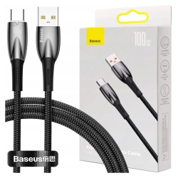 Kabel USB do USB-C Baseus Glimmer, 100W, 1m (czarny)